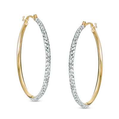 Sterling Silver Open Eye 27mm Hoop Earrings