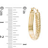 Thumbnail Image 1 of Diamond-Cut U-Hoop Earrings in 14K Gold