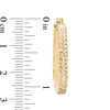 Thumbnail Image 1 of Diamond-Cut Pear-Shaped Woven Hoop Earrings in 14K Gold