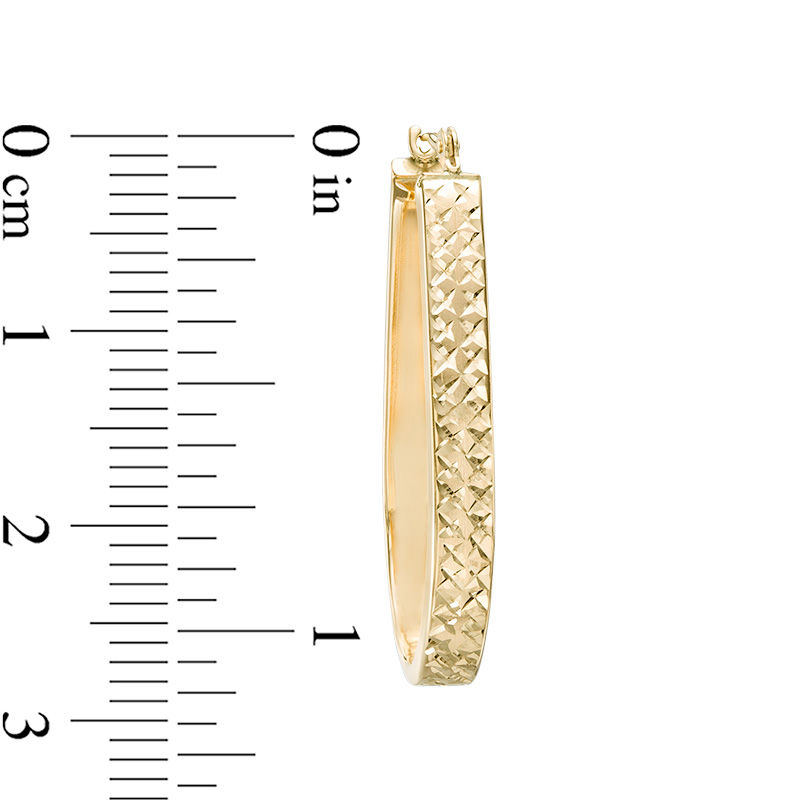 Diamond-Cut Pear-Shaped Woven Hoop Earrings in 14K Gold