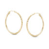 Thumbnail Image 1 of 43mm Diamond-Cut Hoop Earrings in 14K Gold
