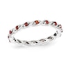 Thumbnail Image 0 of Stackable Expressions™ Garnet Twist Eternity Style Ring in Sterling Silver