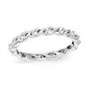 Thumbnail Image 0 of Stackable Expressions™ White Topaz Twist Eternity Style Ring in Sterling Silver