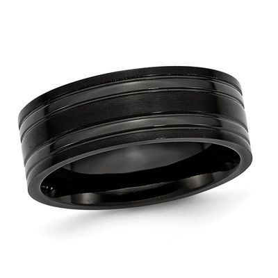 Titanium Yellow Ip-plated Grooved 6mm Polished Band Best Quality Free Gift Box Titanium Yellow Ip-plated Grooved 6mm Polished Band Best Quality Free Gift Box