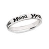 Thumbnail Image 0 of Stackable Expressions™ 3.5mm Black Enamel "Mom" Band in Sterling Silver