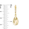 Thumbnail Image 1 of Faceted Puffed Teardrop Earrings in 14K Gold