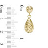 Thumbnail Image 1 of Diamond-Cut Puffed Teardrop Earrings in 14K Gold