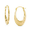 Thumbnail Image 0 of Greek Key Hoop Earrings in 10K Gold