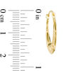 Thumbnail Image 1 of Greek Key Hoop Earrings in 10K Gold