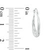 Thumbnail Image 1 of Wheat Hoop Earrings in 10K White Gold