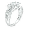 Thumbnail Image 2 of 1/2 CT. T.W. Diamond Past Present Future® Bypass Engagement Ring in 10K White Gold
