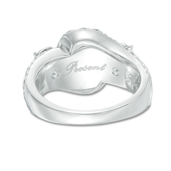 2 CT. T.w. Diamond Past Present FutureÂ® Bypass Frame Engagement Ring in 14K White Gold