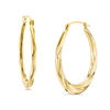 Thumbnail Image 0 of Oval Twisted Hoop Earrings in 10K Gold