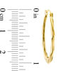 Thumbnail Image 2 of Oval Twisted Hoop Earrings in 10K Gold