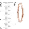 Thumbnail Image 1 of 25mm Double Row Hoop Earrings in 10K Rose Gold