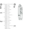 Thumbnail Image 2 of Diamond-Cut Basket Weave U-Hoop Earrings in 10K White Gold