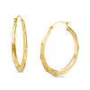 Thumbnail Image 0 of 25mm Geometric Hoop Earrings in 10K Gold