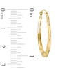 Thumbnail Image 1 of 25mm Geometric Hoop Earrings in 10K Gold