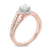 Thumbnail Image 1 of 1 CT. T.W. Diamond Swirl Frame Engagement Ring in 14K Rose Gold