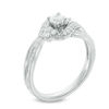 Thumbnail Image 2 of 1/2 CT. T.W. Diamond Tri-Sides Bypass Engagement Ring in 10K White Gold