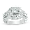 Thumbnail Image 0 of 1-1/2 CT. T.W. Princess-Cut Diamond Swirl Frame Engagement Ring in 14K White Gold