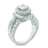 Thumbnail Image 2 of 1-1/2 CT. T.W. Princess-Cut Diamond Swirl Frame Engagement Ring in 14K White Gold