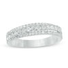 Thumbnail Image 1 of 5/8 CT. T.W. Diamond Crossover Anniversary Band in 10K White Gold