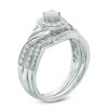 Thumbnail Image 1 of 5/8 CT. T.W. Diamond Frame Twist Bridal Set in 10K White Gold