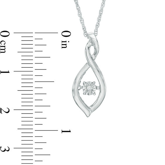 Diamond Accent Twist Infinity Pendant and Drop Earrings Set in Sterling Silver