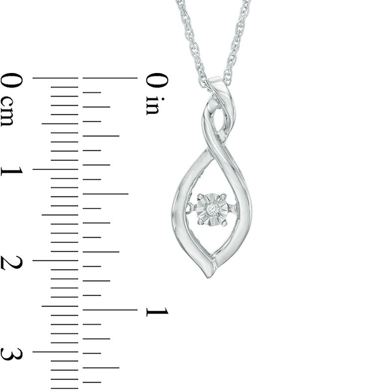 Diamond Accent Twist Infinity Pendant and Drop Earrings Set in Sterling Silver