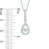 Thumbnail Image 1 of 0.45 CT. T.W. Diamond Linear Teardrop Pendant and Drop Earrings Set in 10K White Gold