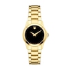 Thumbnail Image 0 of Ladies' Movado Masino™ Gold-Tone PVD Watch with Black Dial (Model: 0607027)