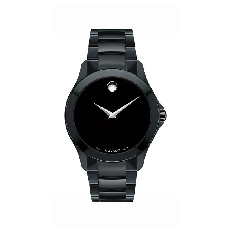 Men's Movado Masino™ Black PVD Watch with Black Dial (Model: 0606486)