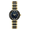 Thumbnail Image 1 of Ladies' Bulova Diamond Accent Two-Tone Watch with Black Mother-of-Pearl Dial (Model: 98P159)