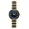 Thumbnail Image 0 of Ladies' Bulova Diamond Accent Two-Tone Watch with Black Mother-of-Pearl Dial (Model: 98P159)