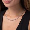 Thumbnail Image 2 of 1 CT. T.W. Diamond Tennis Necklace in Sterling Silver - 17"
