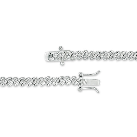 1 CT. T.w. Diamond Tennis Necklace in Sterling Silver - 17"