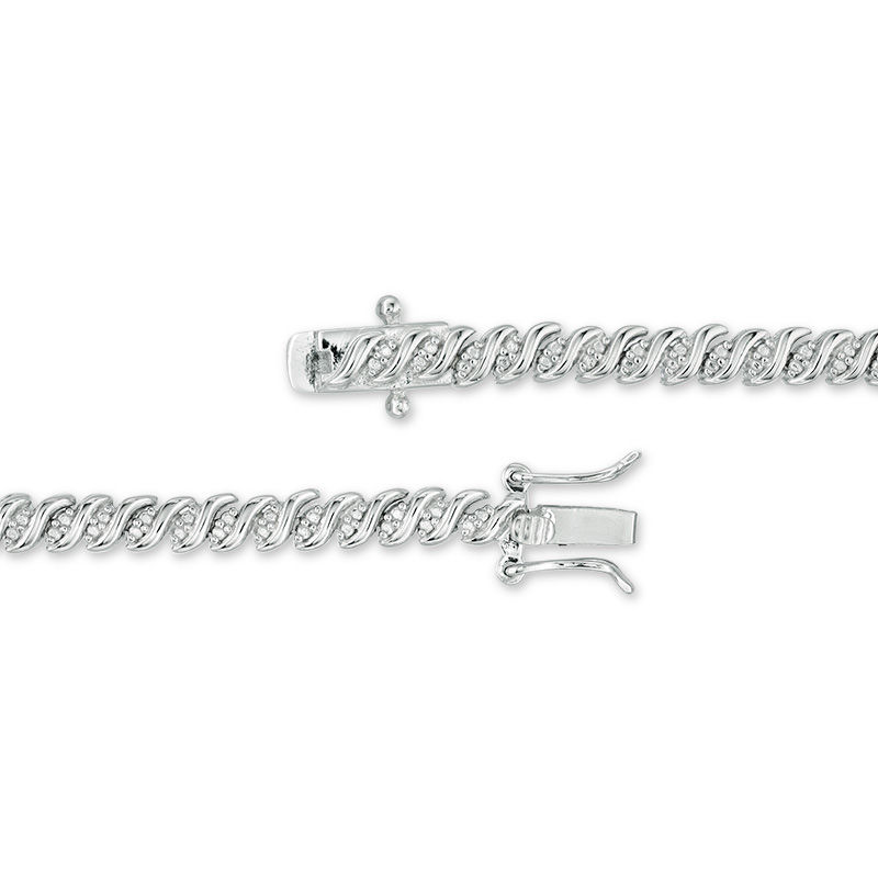 1 CT. T.W. Diamond Tennis Necklace in Sterling Silver - 17"