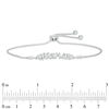 Thumbnail Image 2 of Diamond Accent "Nana" with Side Hearts Bolo Bracelet in Sterling Silver - 9.5"