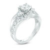 Thumbnail Image 2 of 2 CT. T.W. Diamond Past Present Future® Bypass Engagement Ring in 14K White Gold
