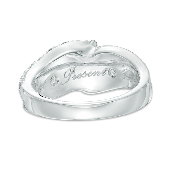 2 CT. T.w. Diamond Past Present FutureÂ® Bypass Engagement Ring in 14K White Gold