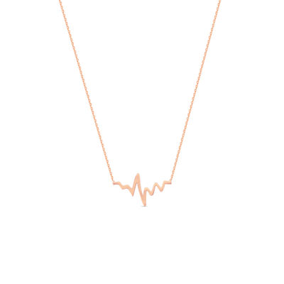 Heartbeat Necklace in 14K Rose Gold | Zales
