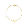 Thumbnail Image 1 of Heartbeat Bracelet in 14K Gold - 7.5"