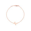 Thumbnail Image 0 of Heartbeat Bracelet in 14K Rose Gold - 7.5"