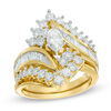 Thumbnail Image 0 of 1-1/2  CT. T.W. Marquise Diamond Bypass Bridal Set in 14K Gold