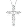 Thumbnail Image 0 of 1/10 CT. T.W. Diamond Cross Pendant in Sterling Silver