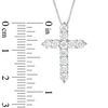 Thumbnail Image 1 of 1/10 CT. T.W. Diamond Cross Pendant in Sterling Silver