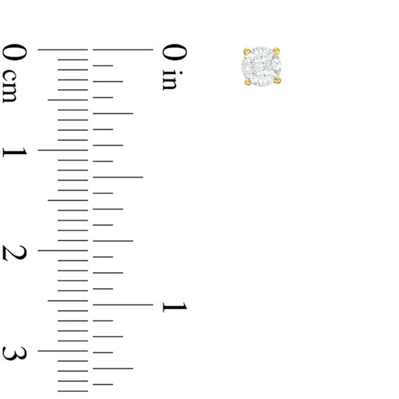 1/2 CT. T.w. Diamond Solitaire Stud Earrings in 14K Gold