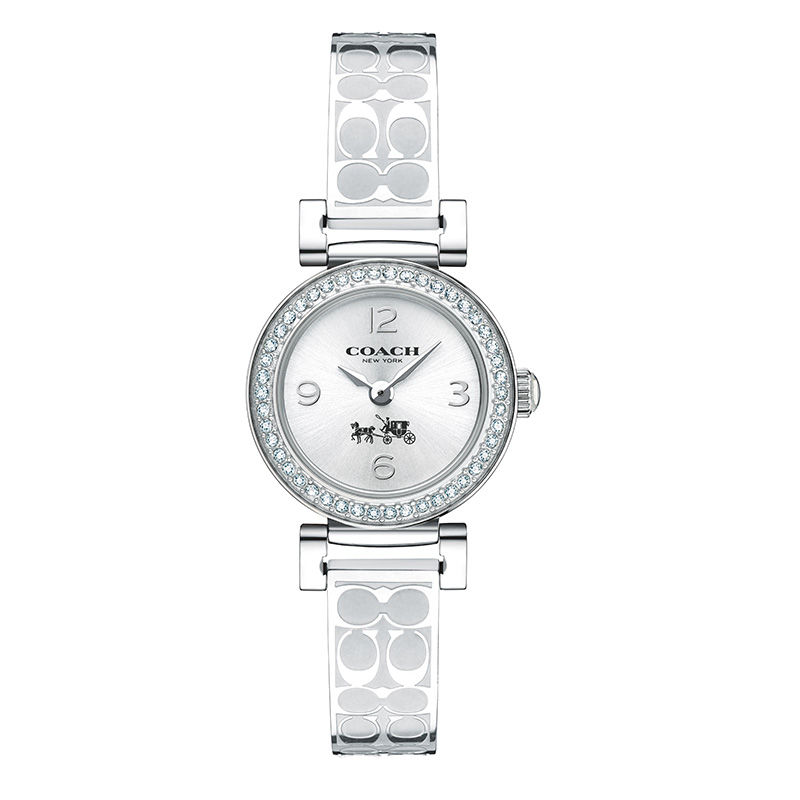 Main Image 1 of Ladies' Coach Madison Crystal Accent Bangle Watch with Silver-Tone Dial (Model: 14502201)