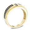 Thumbnail Image 2 of 1/10 CT. T.W. Champagne Diamond Three Stone Band in 10K Gold with Black Rhodium